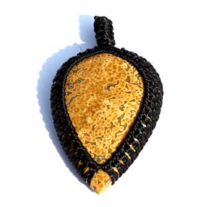 Orbicular Jasper Cabochon macrame จี้คริสตัลรักษาธรรมชาติสำหรับพุทธศาสนา Piedras naturales - Product Image 3