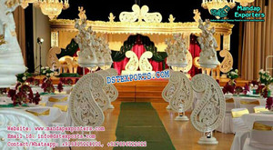 Muslim Walima Wedding <b>Backdrop</b> Panels with Fiberglass <b>Frame</b> Customized Color & Size Modern Paisleys Design for Event Decoration - Product Image 3
