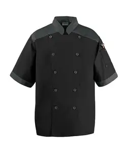 Uniforme de cocinero personalizado, de tela de polialgodón, para hotel, restaurantes, bar, chef