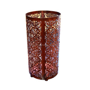 Bougeoir perforé en métal noir, porte-bougie - Product Image 5