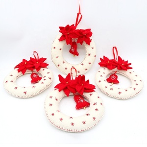 FYW-009 100% Pure New Zealand Wool Wreath Eco-friendly Handmade Decorative <b>Wall</b> <b>Art</b> by Skilled Women Artisans for Home Decor - Product Image 2