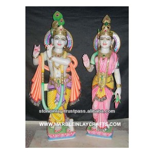 Radha Krishna, Statue décorative en marbre de Radha Krishna - Product Image 1