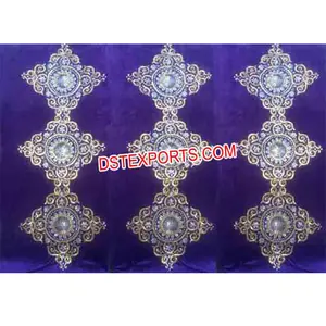 Indian Wedding Mehndi Backdrop Muslim Wedding Hand Embroidered Curtains Backdrops Bollywood Wedding Embroidered Back Drapery