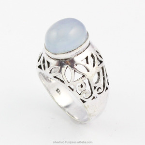 Anillo de Plata de Ley 925 Hecho a Mano con Piedras Preciosas y Engaste de Bisel para Boda y Aniversario - Product Image 2