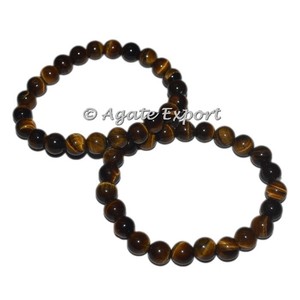 Bracelets perlés œil de tigre et perle plaqués or unisexe Style religieux Anniversaire religieux Anniversaires religieux pour cadeaux - Product Image 1