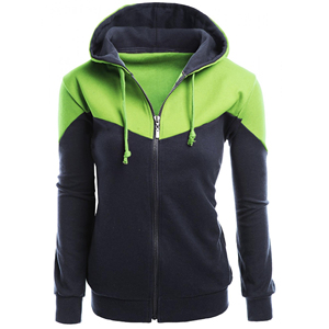 Pulls d'hiver à la mode pour femmes hauts sweats à capuche bleu noir avec lettre brodée imprimée grande taille sweats d'hiver avec poches - Product Image 4