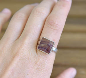 Bague fluorite ovale ronde poire carré fantaisie rectangle inde pierre précieuse naturelle cabochon de pierre en argent sterling 925 - Product Image 4