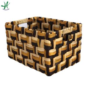 Juego de 2 cestas de almacenamiento de mimbre ecológicas de Jacinto marrón con función tejida para decoración del hogar y uso de lavandería - Product Image 2