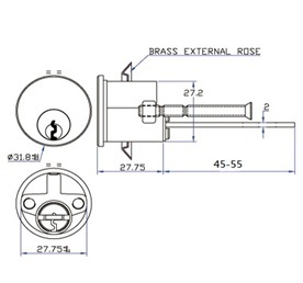 Jantes en laiton et Satin, 10 pièces, 45 ou 55mm, excellente qualité, cylindre de verrouillage, bon marché - Product Image 5