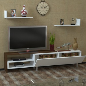 DIZAYN ทีวีชิพบอร์ดสีขาววอลนัทที่ทันสมัยจากตุรกีหรูหราสุดพิเศษเฟอร์นิเจอร์บ้านสำหรับห้องนั่งเล่น - Product Image 2