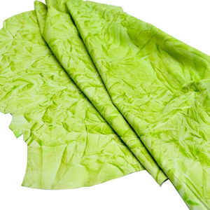 Cabretta de oveja verde lima, Color de moda ecológico, patrón de grano terminado, Material de piel de oveja de 0,45-0,55mm de espesor para - Product Image 1