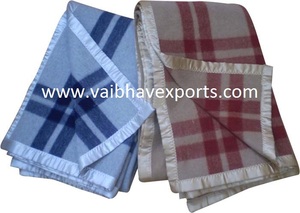 Manta de lana Raschel hecha de lana virgen personalizable sólido/rayas/patrones de personajes ignífugo uso doméstico y de viaje - Product Image 5