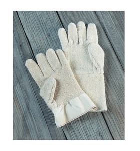 Cotton Terry Safety Working <b>Gloves</b> Natural Terry Five <b>Finger</b> <b>Glove</b> with Knit Wrist - Product Image 3