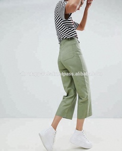 กางเกงผ้าสแปนเด็กซ์ขาสั้นของผู้หญิงกางเกงผ้าฝ้ายทอลายทแยงผ้าโพลีเอสเตอร์ระบายอากาศได้ดี - Product Image 2