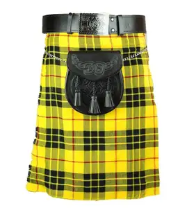苏格兰格子呢苏格兰皇家苏格兰短裙黄色