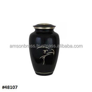 Urna de cremación de diseñador de grabado de águila hecha a mano, tarro de Metal decorativo para el hogar, urna de cremación para cenizas humanas - Product Image 6