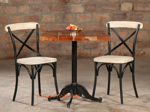 Chaise en métal vintage de style industriel, design rétro, fabrication artisanale, écologique, cadre en fer durable, assise confortable pour la maison et l'atelier - Product Image 5