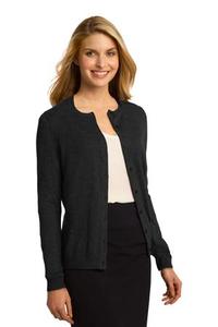 Port Authority Ladies <b>Cardigan</b> <b>Sweater</b> - 60/40 Cotton/nylon, 8-button <b>Cardigan</b> Placket and Comes with Your logo - Product Image 3