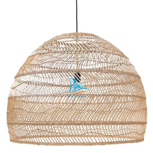 โป๊ะโคมไฟหวายสไตล์ดั้งเดิมที่มีลวดลายสวยงามฝาครอบโคมไฟสไตล์เวียดนาม - Product Image 1