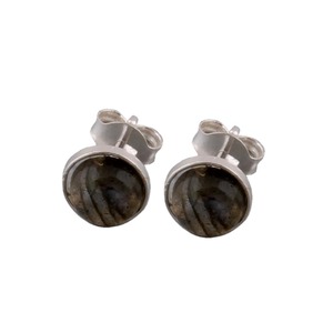 Wholesale Shree Jaipur Silver SJSM-512 925 Sterling Silver Purple Jade Water Drop Luxury Drop <b>Earrings</b> Small <b>Post</b> Jewelry - Product Image 1