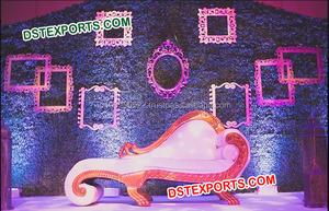 Diseño tradicional de boda etapa telón de fondo/boda templo de oro Panel etapa/boda escenario marcos con columpios - Product Image 3