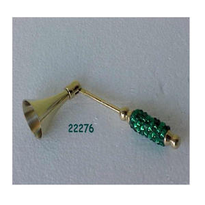 Éteignoir à bougie en laiton avec plaqué argent - Product Image 1