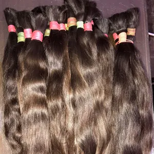 10A Grade Cuticle Aligned Human Hair Weave Bundles Virgin Brazilian Hair, Indian Temple Hair