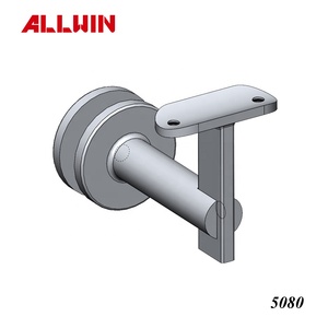 Modern Stainless Steel Wall Mounted Exterior Handrail <b>Bracket</b> with Optional Glass Mounted Saddle for Balustrades & Handrails - Product Image 3