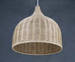 Pantalla de Lámpara de Ratán Artesanal Rústica Tradicional de Estilo Asiático, Iluminación Interior Hecha a Mano en Vietnam, Venta al por Mayor a Precio Económico - Product Image 2