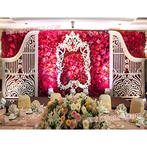 Paneles de Fibra para Escenario de Boda, Decoración de Fondo para Escenario de Boda, Decoración de Escenario de Boda con Panel de Fondo Estilo Puerta - Product Image 1