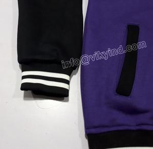 Varsitu Veste universitaire de baseball unisexe Design personnalisé Sweat-shirt en tissu polaire à manches longues Veste bombardier d'hiver Technique lavée - Product Image 4