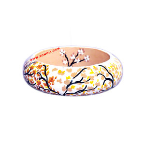 Pulseras de Madera Pintadas a Mano de Diseño Indio, Joyería Pintada en Varios Colores, Pulseras de Madera Personalizadas - Product Image 5