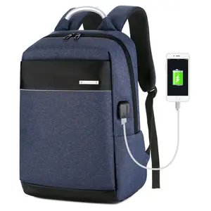 गर्म बिक्री क्लासिक पुरुषों विरोधी चोरी हवा वेंटिलेशन कंप्यूटर लैपटॉप बैग यूएसबी चार्जिंग पोर्ट के साथ