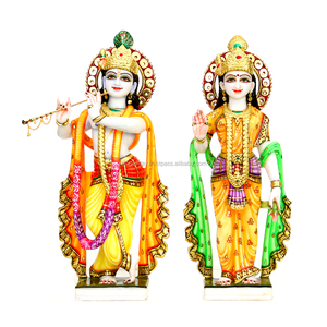 Statue décorative en marbre du dieu Radha Krishna - Product Image 1