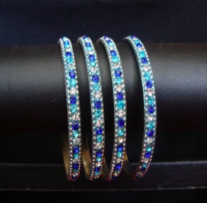 Hot Selling <b>Women</b> Single Stone <b>Crystal</b> Bangle Latest Designs Ladies Wedding Bangle Set - Product Image 3