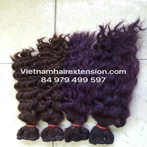 <b>Cheap</b> Vietnamese Curly Weft Virgin Remy Human Hair <b>Extensions</b> Body Wave Style 8"-40" 100g $30/gram - Product Image 4