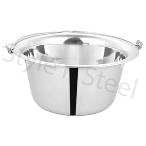Stainless Steel Goulash Pot With Cover 10 L and 14 L Pot for Swivel Grill Kettle for <b>Fire</b> <b>Pit</b> Swivel Grill Pot Kettle - Product Image 2