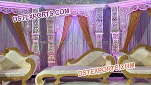 Escenario para Bodas Hindúes del Sur de la India, Decoración para Bodas Asiáticas en Venta, Decoración para Eventos de Indiana - Product Image 4
