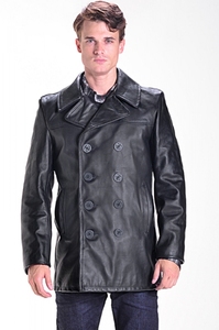Mens หนังรถจักรยานยนต์คู่หนัง Coat แจ็คเก็ตเสื้อแจ็คเก็ตเสื้อกันหนาว - Product Image 3