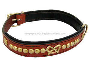 Collier pour chien, lettrage en cuir robuste, logo personnalisé, colliers en cuir pour animaux de compagnie réglables avec anneau en D - Product Image 5