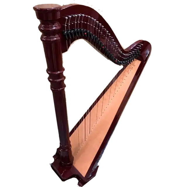 36 cordas da Harpa Alavanca de Metal Personalizado, Peças de madeira Serviço DO OEM 1 SP-40036 PK Música Instrumento Harpa Música Feita no Paquistão