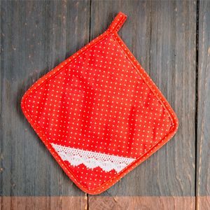 Exportateur indien de luxe Pot Holder Brown check design pot holder accessoires de cuisine pour la cuisine - Product Image 2