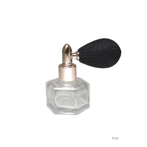 Atomizador de bombilla de perfume de vidrio hexagonal de 8ml con tapa de rosca Manejo de superficie de impresión de pantalla - Product Image 1
