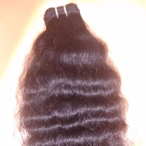 100% cheveux humains vierges indiens non transformés Remy en vrac tissage cheveux de temple lâche style de vague naturelle profonde - Product Image 1