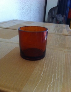 ขวดเทียนแก้วอำพันทำมือขายส่ง พร้อมฝาไม้สีอ่อน พิมพ์ลายด้วยแสง UV สำหรับตกแต่งบ้านในเทศกาลคริสต์มาสหรือดีวาลี - Product Image 2