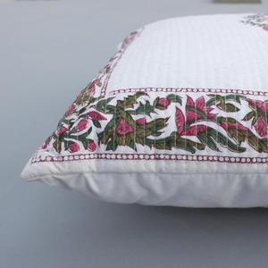 Floral Butta acolchado bloque de mano algodón Lino decorativo Boho 40X40CM funda de Cojín cuadrado - Product Image 3