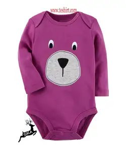 alibaba online Custom Printed OEM Baby Wear Long Sleeve Customized Printing Blank Baby Romper