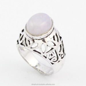 Anillo de Plata de Ley 925 Hecho a Mano con Piedras Preciosas y Engaste de Bisel para Boda y Aniversario - Product Image 5