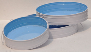 Bandeja de Metal para servir comida/fruta, bandeja de hojalata de doble tono para uso en cocina, hogar, Hotel, boda, fabricante al por mayor, nuevos diseños - Product Image 2