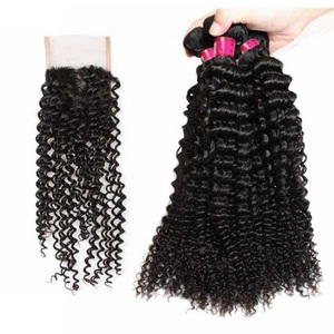 Extrémités douces et pleines Remy cheveux indiens bruts bouclés humains - Product Image 5